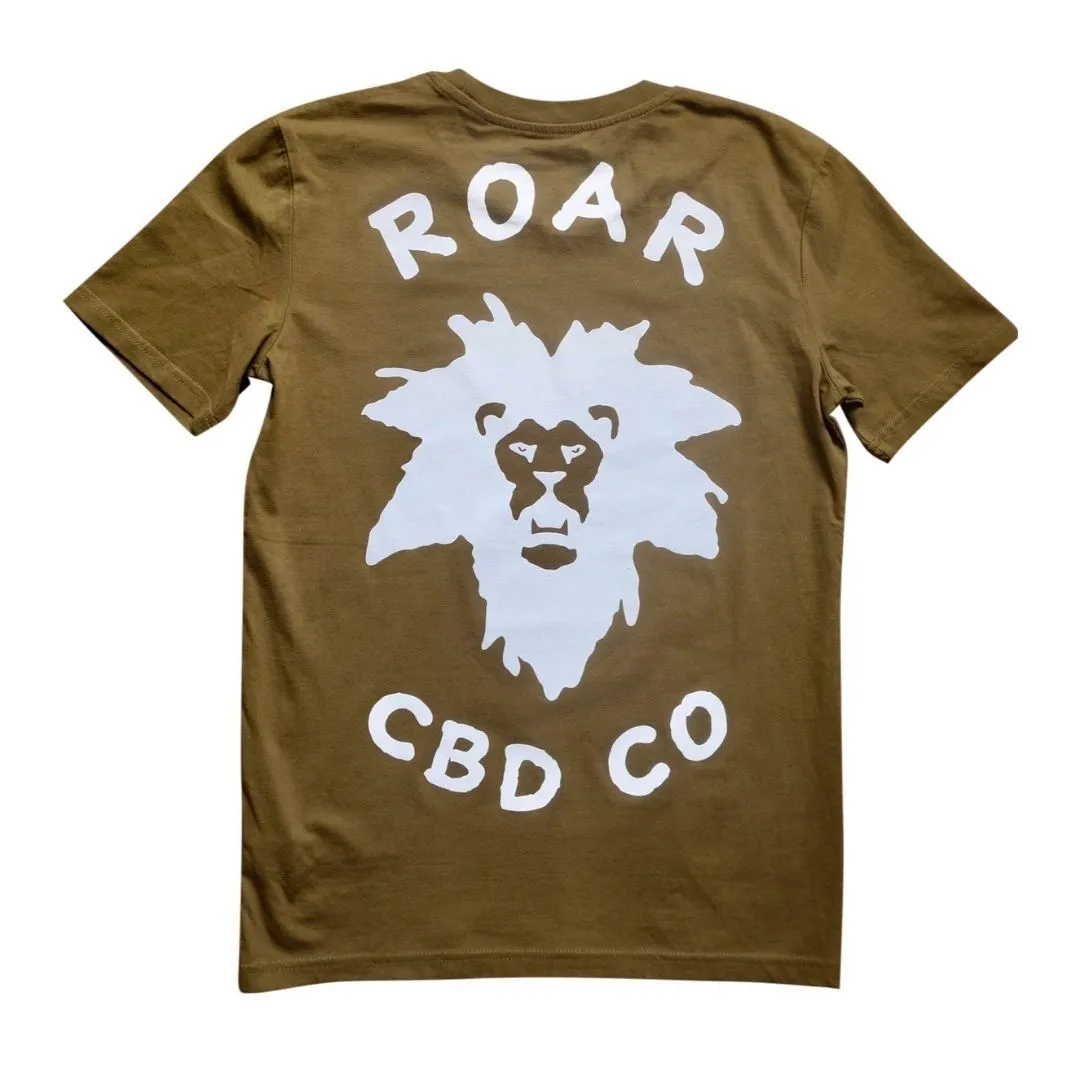 KHAKI ROAR CBD CO BACK LOGO TEE